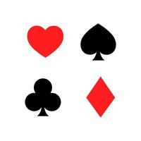 Playing Card Symbols on white background vector