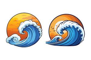 surfing art illustration vector
