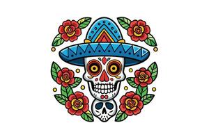 sugar skull illustration vector