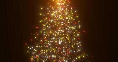 Falling golden sparkling particles on a black background. Abstract animation.41 video