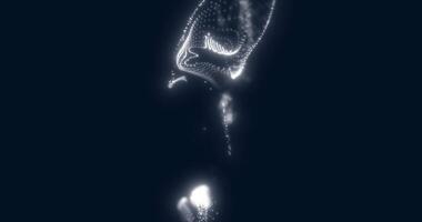 Movement of gas bubbles in a viscous liquid. Abstract animation.853 video