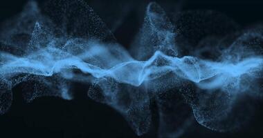 Metamorphoses of tissue from particles. Curls of colored smoke. Abstract wavy background.525 video