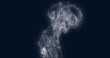 Movement of gas bubbles in a viscous liquid. Abstract animation.855 video