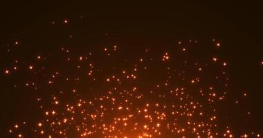 Sparks rising up and disappearing from the fire. Abstract animation.852 video
