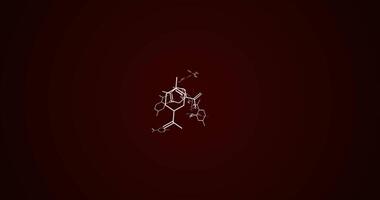 Flying structural formulas of different chemicals. Chemical fantasies. Abstract animation. video