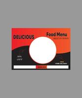 food menu poster layout vector