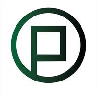 Modern Letter P Logo Design Circular Monogram Symbol with Gradient Style for Branding and Identity vector