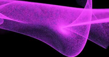 Metamorphoses of tissue from particles. Curls of colored smoke. Abstract wavy background.419 video