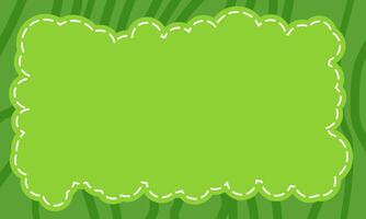 Green Cloud Border with Cute Style for Kids Notes and Posters vector