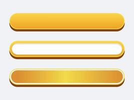 Versatile Golden and White Rectangular Buttons Perfect for Calls to Action and Menu Selections vector
