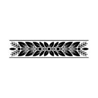 Elegant Floral Border Ornament In Black And Red, Minimalist vector