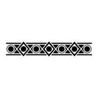 Minimalist Geometric Border Black And White Decorative Element vector