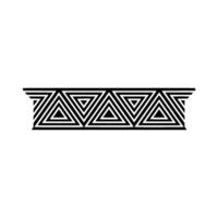 Geometric Black And White Triangle Pattern Border vector