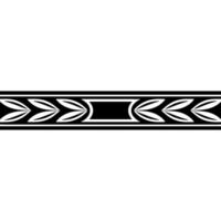 Elegant Black And White Floral Border On Gradient Background - Leaves vector