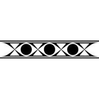 Geometric Black White Border, Illustration, Minimalist Style vector