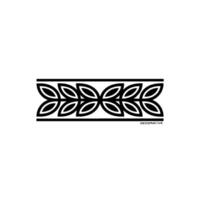 Minimalist Geometric Leaf Border Element, Illustration vector