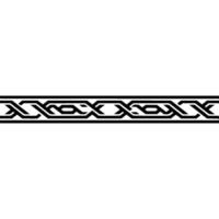 Geometric Interlaced Black Border On White Background vector