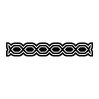 Geometric Black White Border Ornament Minimalist vector