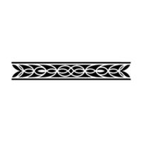 Geometric Ornamental Black Border On White, Decorative Element vector