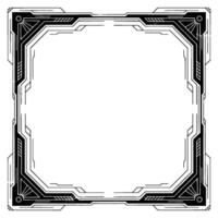 Art Deco Frame Geometric Border With Modern Grunge vector