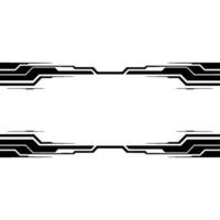 Futuristic Tech Border On White Background vector