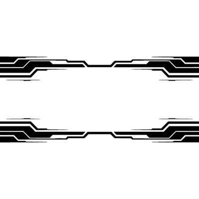 Futuristic Tech Border On White Background