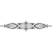 Ornamental Line Art Divider, Decorative Border Element, Elegant vector