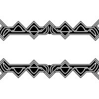Art Deco Border Pattern In Black And White Elegant Element vector