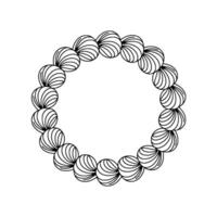 Ornate Swirls Ring Frame, Black And White, Decorative vector