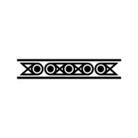 Minimalist Geometric Black Ornament, Seamless Pattern Element vector