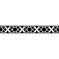 Geometric Black Silver Border On White Background vector