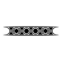 Minimalist Geometric Border Element Black White Decorative vector