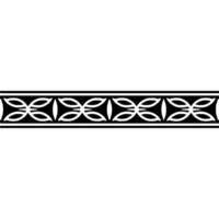 Black White Geometric Border, Decorative Element, Illustration vector