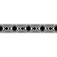 Geometric Border With Eye Motifs On White Background vector