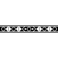 Minimalist Geometric Border, Tribal Pattern, Illustration vector
