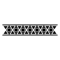 Geometric Black And White Decorative Border Ornament vector