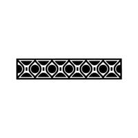 Geometric Border Ornament Abstract Black Pattern On White Background vector