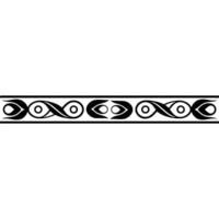 Ornamental Border Black And White Geometric Pattern vector