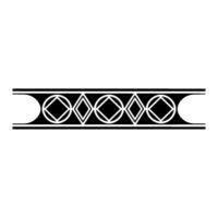 Geometric Border, Diamond And Circle Motif, Minimalist vector
