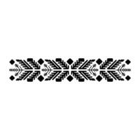 Geometric Black Border Ornament, Symmetrical Decorative Element On White Background vector