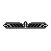 Geometric Leaf Element Minimalist Black And White vector