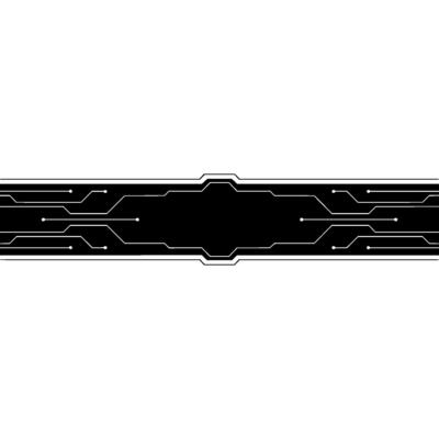 Minimalist Tech Banner Circuit Board Abstract On White