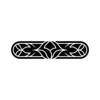 Gothic Ornament, Decorative Black and White Border Element vector