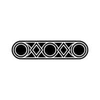 Geometric Black White Pattern Element on Light Background vector