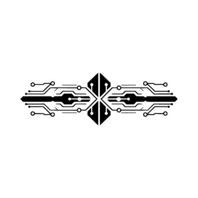 Abstract Circuit Board Element, Tech, Digital, Minimalist Style
