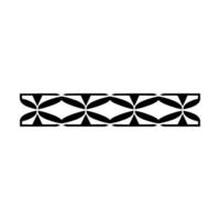 Minimalist Black Pattern Border on White Background vector
