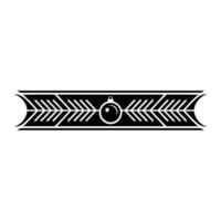 Abstract Minimalist Christmas Ornament and Patterned Border vector