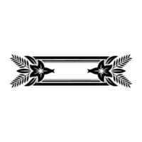 Minimalist Floral Banner in Black White vector