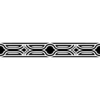 Black White Art Deco Border on White Background vector