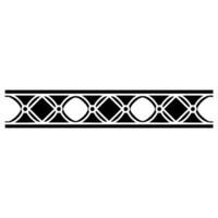 Geometric Black and White Decorative Border - Monochrome vector